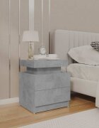 vidaXL Нощно шкафче бетонно сиво 45x35x52 см инженерно дърво