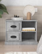 vidaXL Нощно шкафче бетонно сиво 60x355x45 см