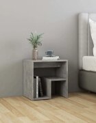 vidaXL Нощно шкафче бетоново сиво 40x30x40 см инженерно дърво