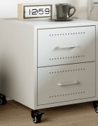 vidaXL Нощно шкафче бял 36x39x435 см стомана