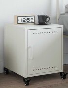 vidaXL Нощно шкафче бял 36x39x435 см стомана