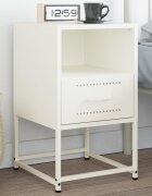 vidaXL Нощно шкафче бял 36x39x605 см стомана