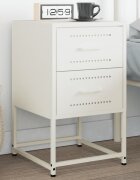 vidaXL Нощно шкафче бял 36x39x605 см стомана