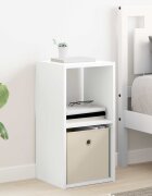 vidaXL Нощно шкафче Бяло 305 x 27 x 595 см Инженерна дървесина