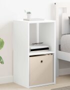 vidaXL Нощно шкафче Бяло 35 x 32 x 685 см Инженерна дървесина