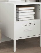 vidaXL Нощно шкафче бяло 36x39x505 см стомана