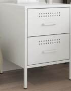 vidaXL Нощно шкафче бяло 36x39x505 см стомана