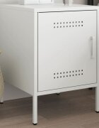 vidaXL Нощно шкафче бяло 36x39x505 см стомана