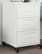 vidaXL Нощно шкафче бяло 36x39x59 см стомана