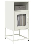 vidaXL Нощно шкафче бяло 36x39x78 cm Студено валцувана стомана