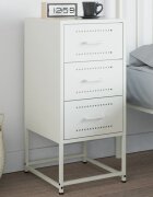vidaXL Нощно шкафче бяло 36x39x78 см стомана
