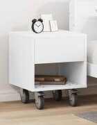 vidaXL Нощно шкафче Бяло 405 x 40 x 48 см Инженерна дървесина