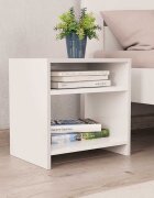 vidaXL Нощно шкафче бяло 40x30x40 см инженерно дърво