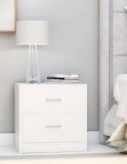 vidaXL Нощно шкафче бяло 40x30x40 см инженерно дърво