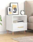 vidaXL Нощно шкафче бяло 40x35x475 см инженерно дърво