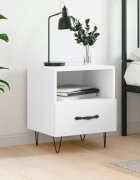 vidaXL Нощно шкафче бяло 40x35x475 см инженерно дърво