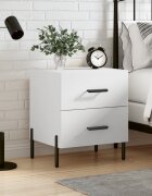 vidaXL Нощно шкафче бяло 40x35x475 см инженерно дърво