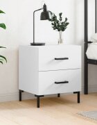 vidaXL Нощно шкафче бяло 40x35x475 см инженерно дърво