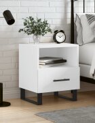 vidaXL Нощно шкафче бяло 40x35x475 см инженерно дърво