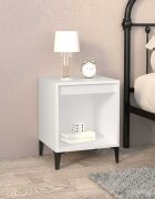 vidaXL Нощно шкафче бяло 40x35x50 см