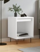 vidaXL Нощно шкафче бяло 40x35x50 см инженерно дърво