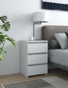 vidaXL Нощно шкафче бяло 40x35x625 см инженерно дърво