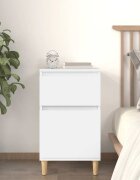 vidaXL Нощно шкафче бяло 40x35x70 см