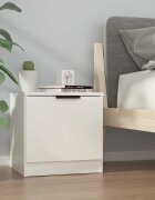 vidaXL Нощно шкафче бяло 40x39x40 см