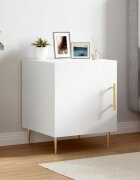 vidaXL Нощно шкафче бяло 40x40x50 см инженерно дърво