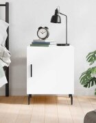 vidaXL Нощно шкафче бяло 40x40x50 см инженерно дърво