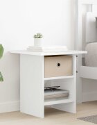 vidaXL Нощно шкафче Бяло 41 x 40 x 45 см Инженерна дървесина