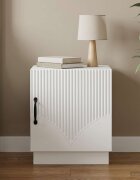 vidaXL Нощно шкафче Бяло 43 x 345 x 47 см Инженерна дървесина