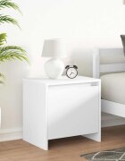 vidaXL Нощно шкафче бяло 45x34x445 см инженерно дърво