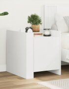 vidaXL Нощно шкафче бяло 45x50x50 см инженерно дърво