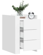vidaXL Нощно шкафче бяло 45x50x65 см инженерно дърво