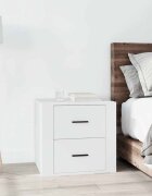 vidaXL Нощно шкафче бяло 50x39x47 см