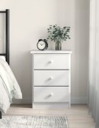 vidaXL Нощно шкафче бяло ALTA 41x35x555 см бор масив
