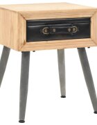 vidaXL Нощно шкафче чам масив 43x38x50 см