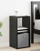vidaXL Нощно шкафче Черния дъб 305 x 27 x 595 см Инженерна дървесина