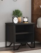 vidaXL Нощно шкафче черно 2 бр 40x30x40 см инженерно дърво