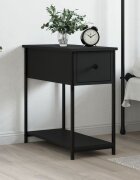 vidaXL Нощно шкафче черно 30x60x60 см инженерно дърво