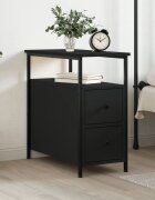 vidaXL Нощно шкафче черно 30x60x60 см инженерно дърво