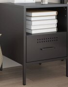 vidaXL Нощно шкафче черно 36x39x505 см стомана
