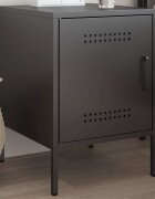 vidaXL Нощно шкафче черно 36x39x505 см стомана
