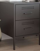 vidaXL Нощно шкафче черно 36x39x505 см стомана