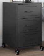 vidaXL Нощно шкафче черно 36x39x595 см стомана