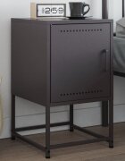 vidaXL Нощно шкафче черно 36x39x605 см стомана