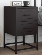 vidaXL Нощно шкафче черно 36x39x605 см стомана