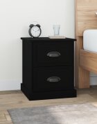 vidaXL Нощно шкафче черно 39x39x475 см инженерно дърво
