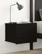 vidaXL Нощно шкафче черно 40x30x30 см инженерно дърво